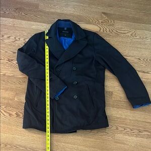 Banana Republic Black and Blue Pea Coat